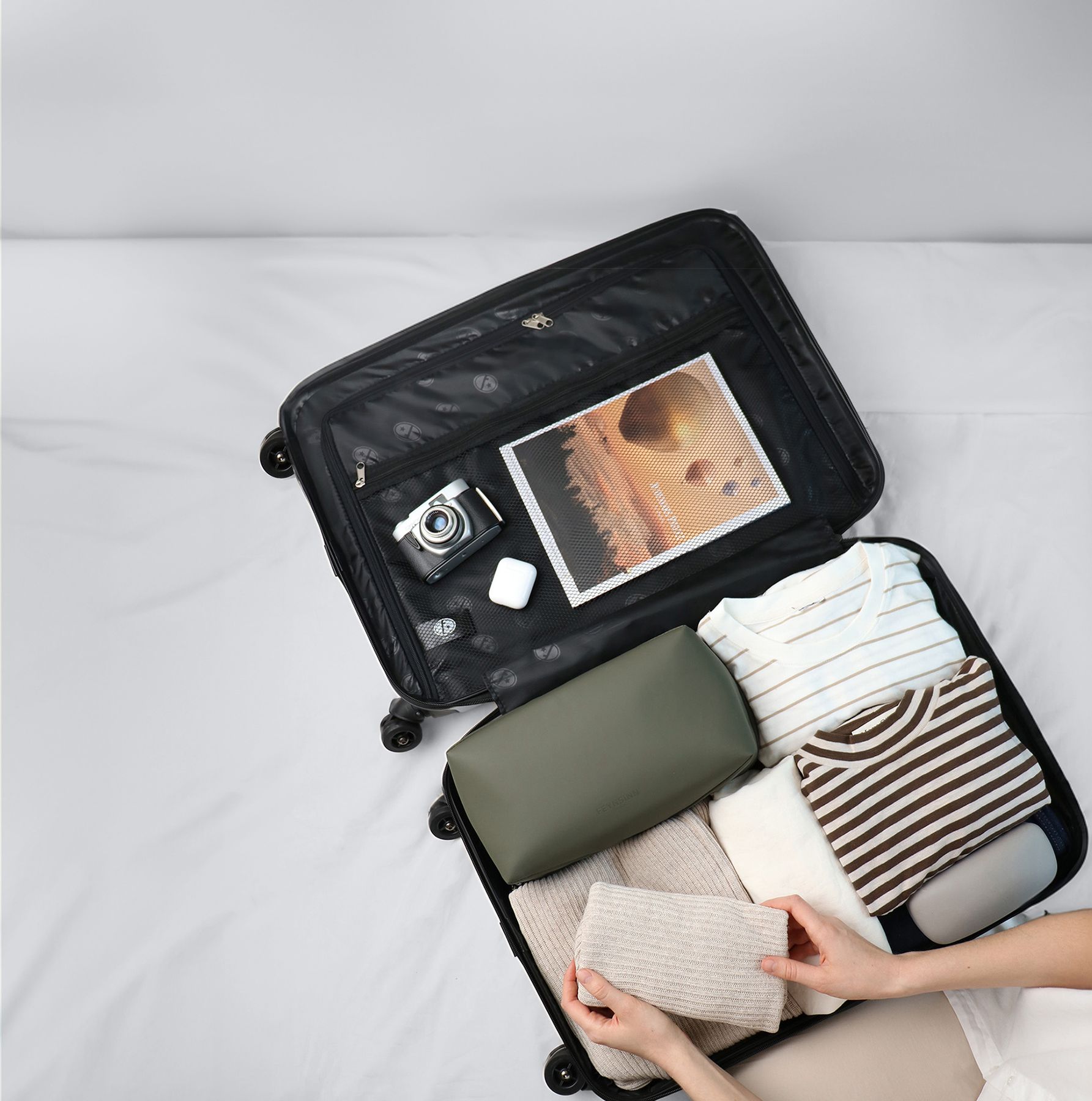 FERGÉ Gepäckset 3-teilig Hartschale Reisetasche Kulturtasche 47217