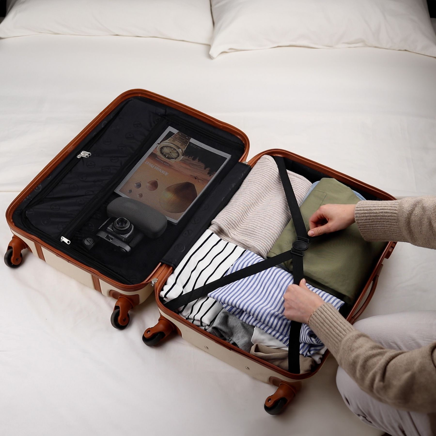 FERGÉ Kofferset 3-teilig MILANO 3er Trolley Set 4 Rollen 46023