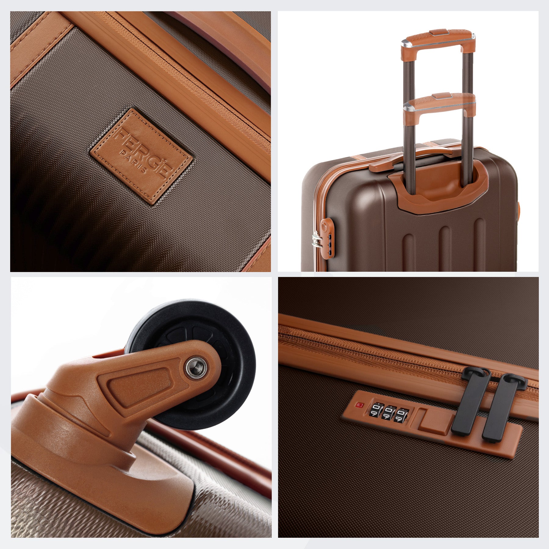 FERGÉ Kofferset 3-teilig MILANO 3er Trolley Set 4 Rollen 49200