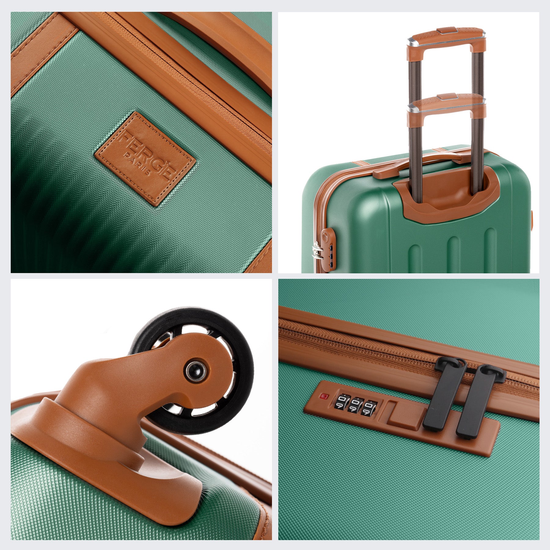 FERGÉ Kofferset 3-teilig MILANO 3er Trolley Set 4 Rollen 49175