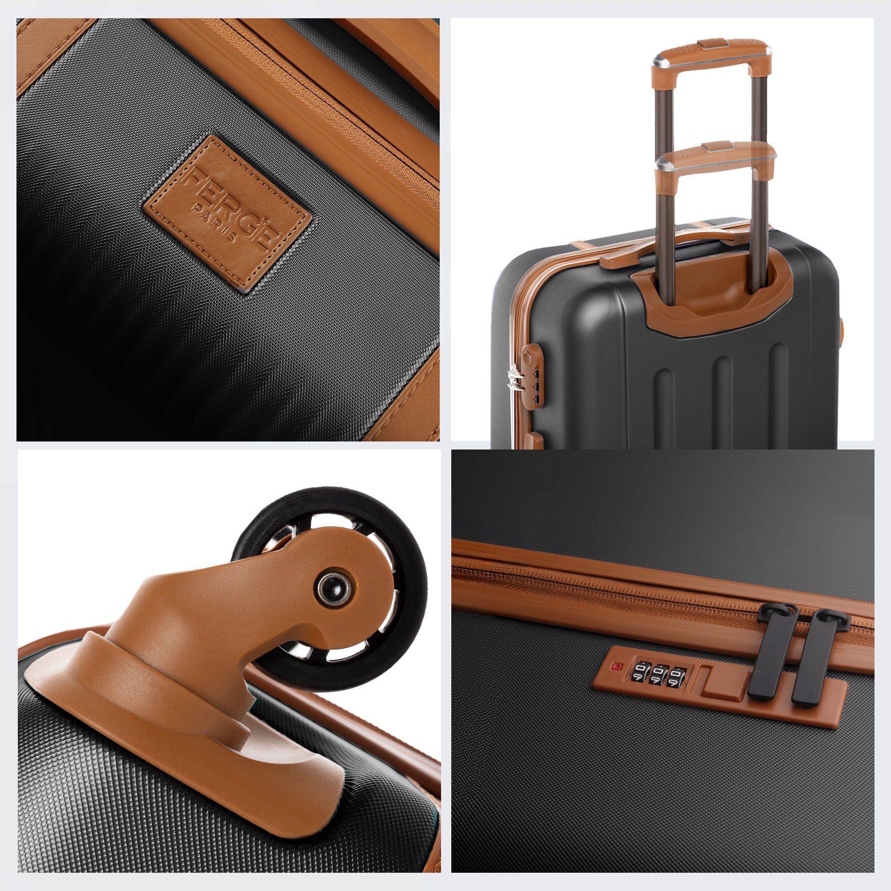 FERGÉ Kofferset 3-teilig MILANO 3er Trolley Set 4 Rollen 49188