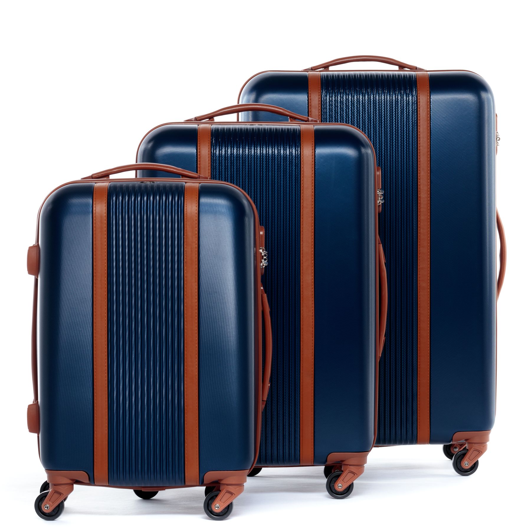 luggage set 3-kofferset-xb05 FERGÉ ABS-Leather MILANO parent 23058