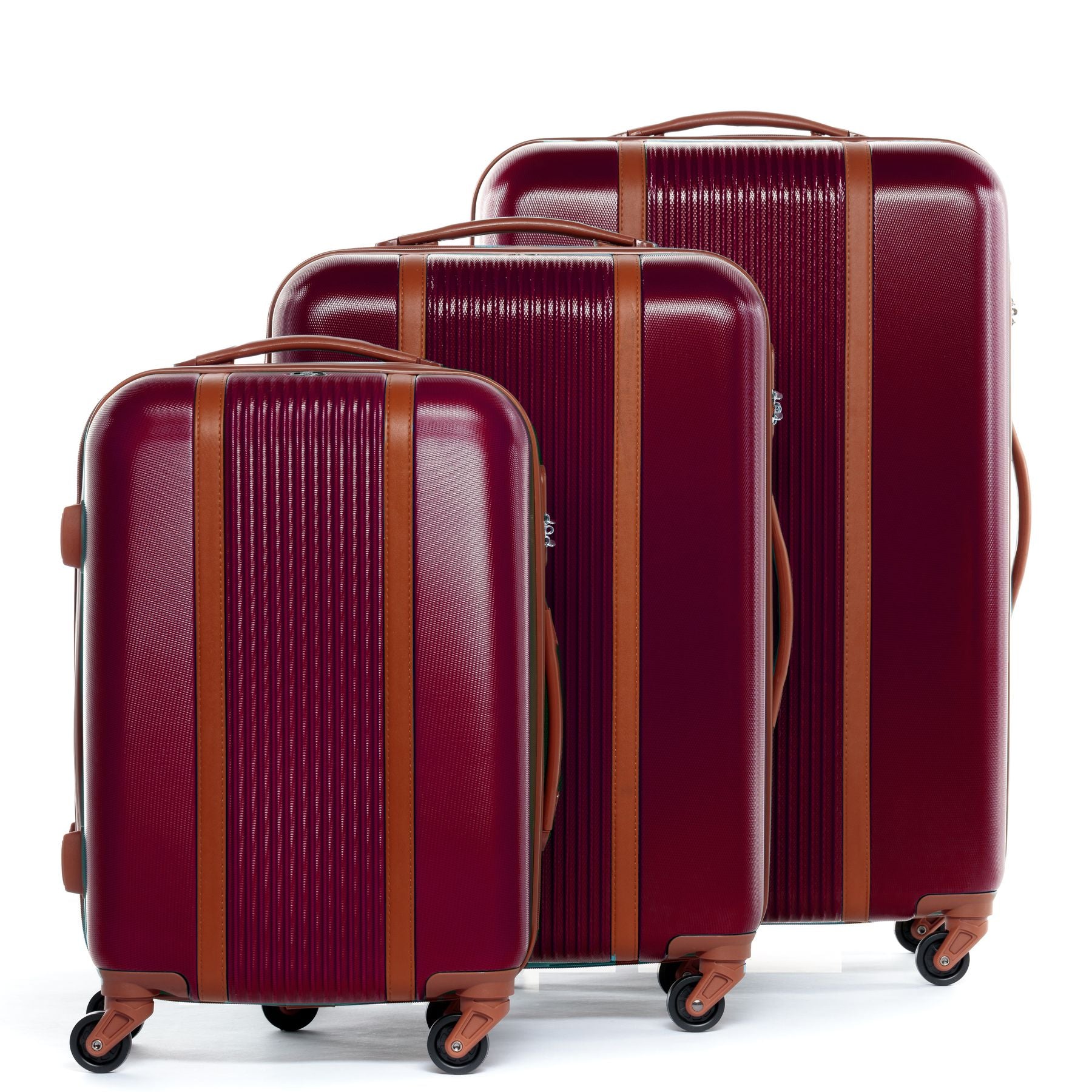 luggage set 3-kofferset-xb05 FERGÉ ABS-Leather MILANO parent 23069