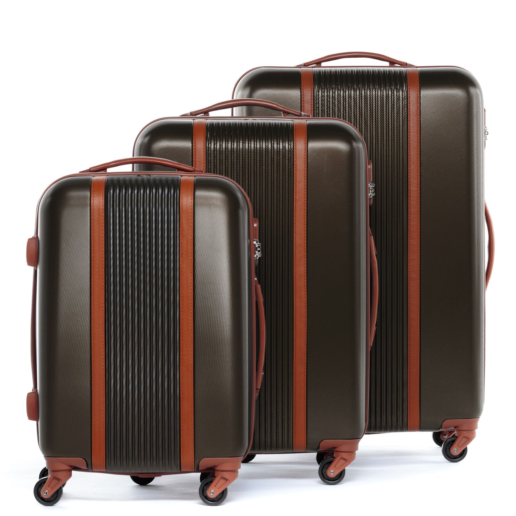 luggage set 3-kofferset-xb05 FERGÉ ABS-Leather MILANO parent 23054