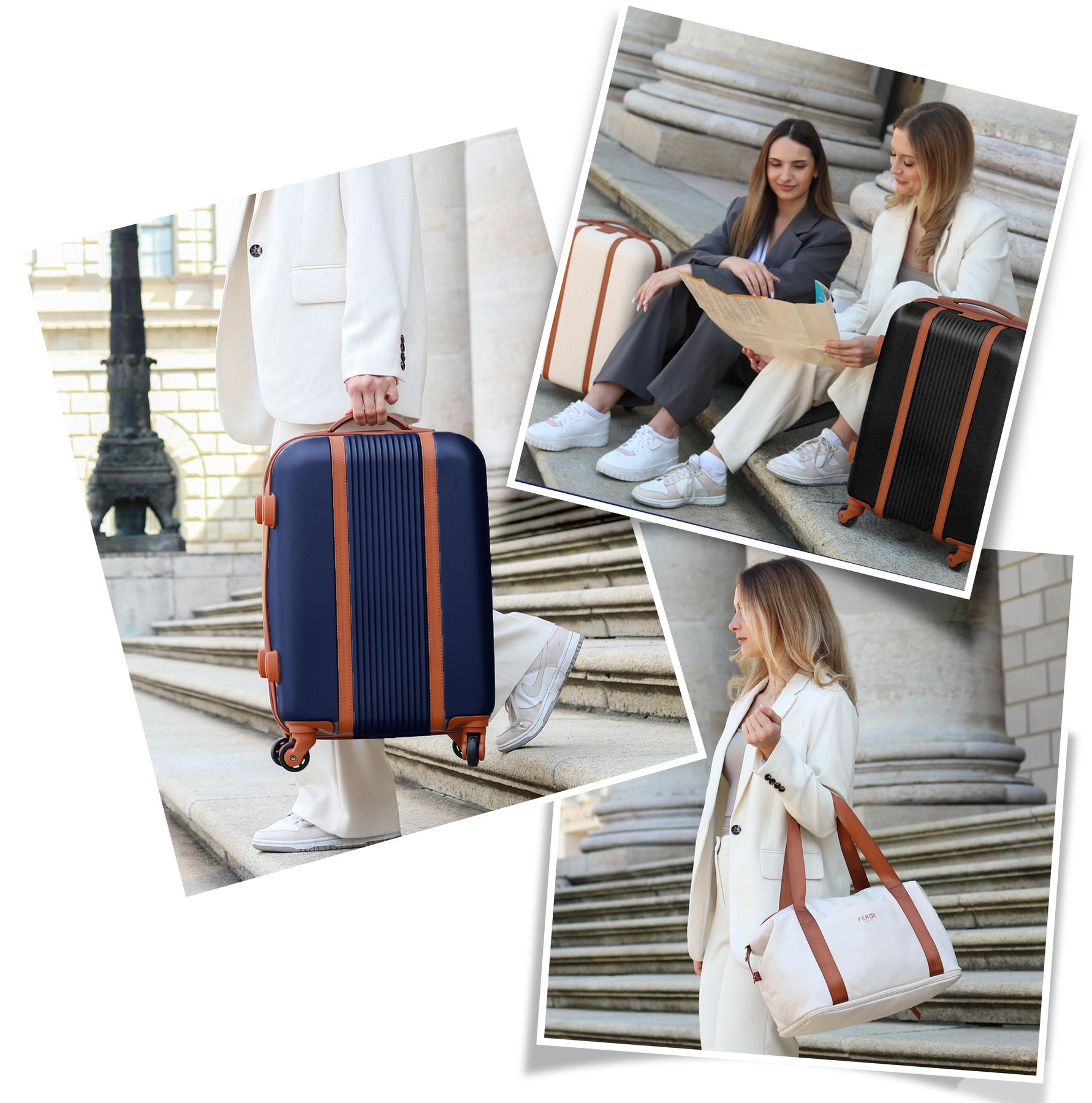 FERGÉ Gepäckset 5-teilig MILANO Kofferset mit Zubehör 49994