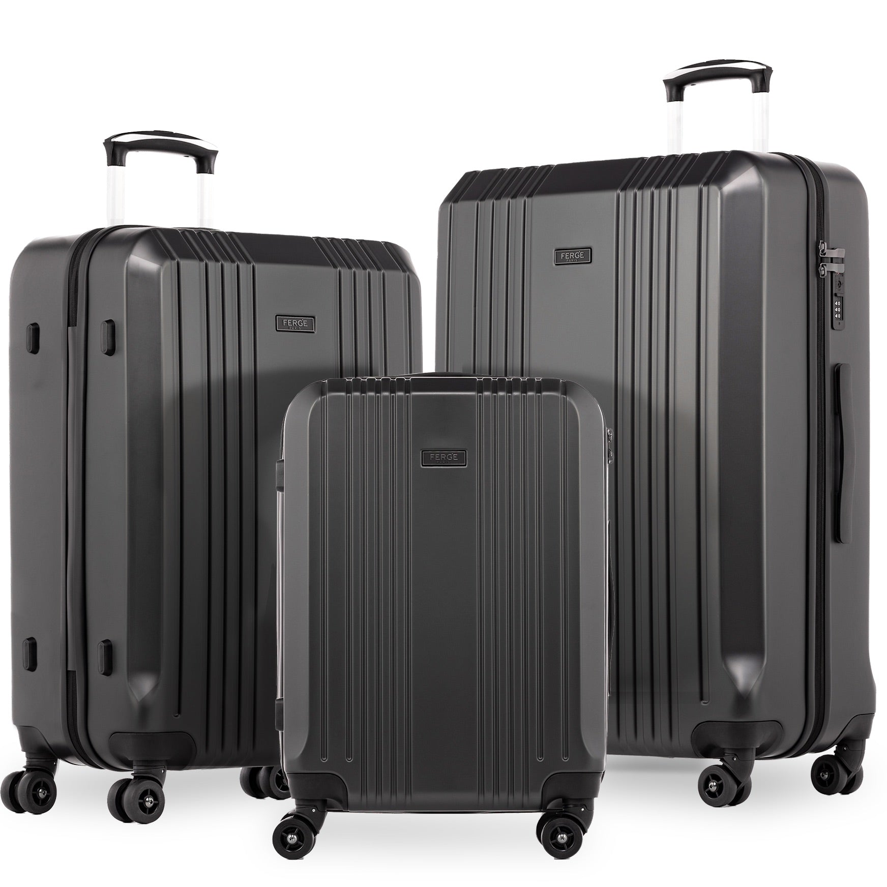 FERGÉ Kofferset 3-teilig ABS CANNES 3er Trolley Set Hartschale 48376