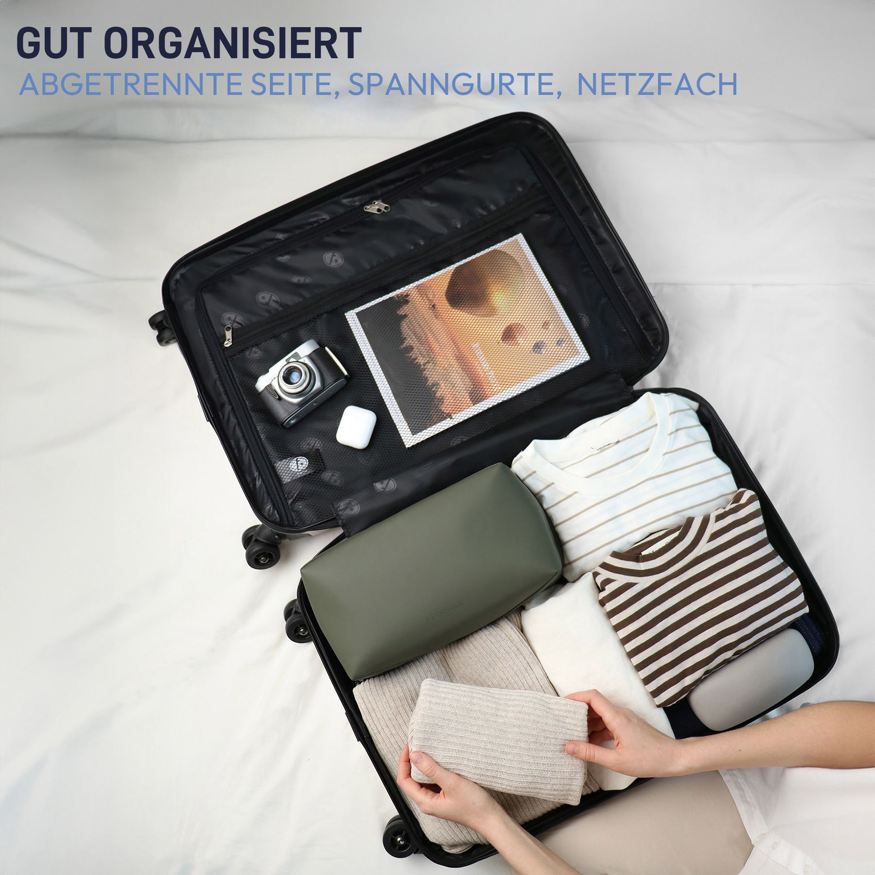 FERGÉ Kofferset 3-teilig ABS CANNES 3er Trolley Set Hartschale 47618