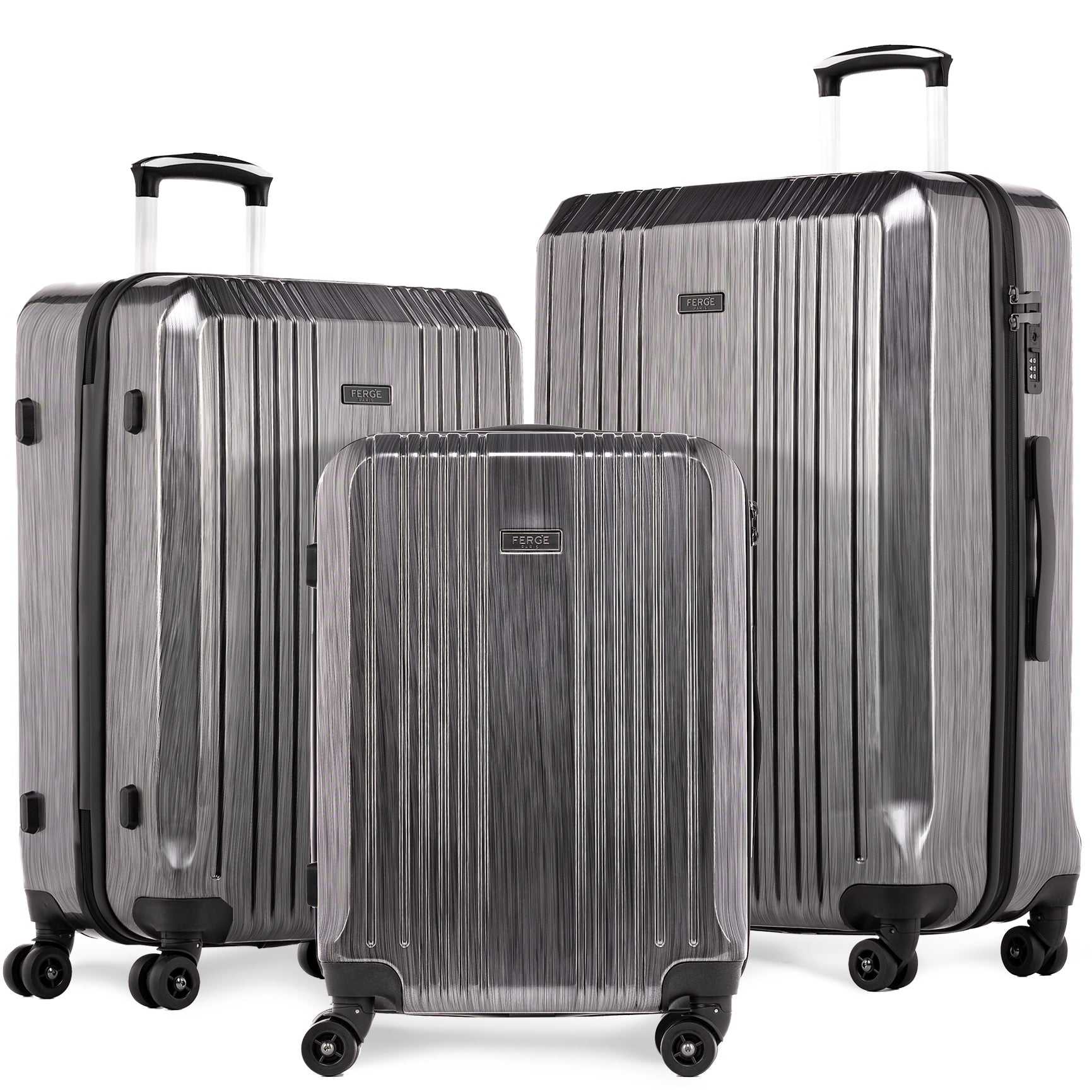 FERGÉ Kofferset 3-teilig ABS CANNES 3er Trolley Set Hartschale 48377