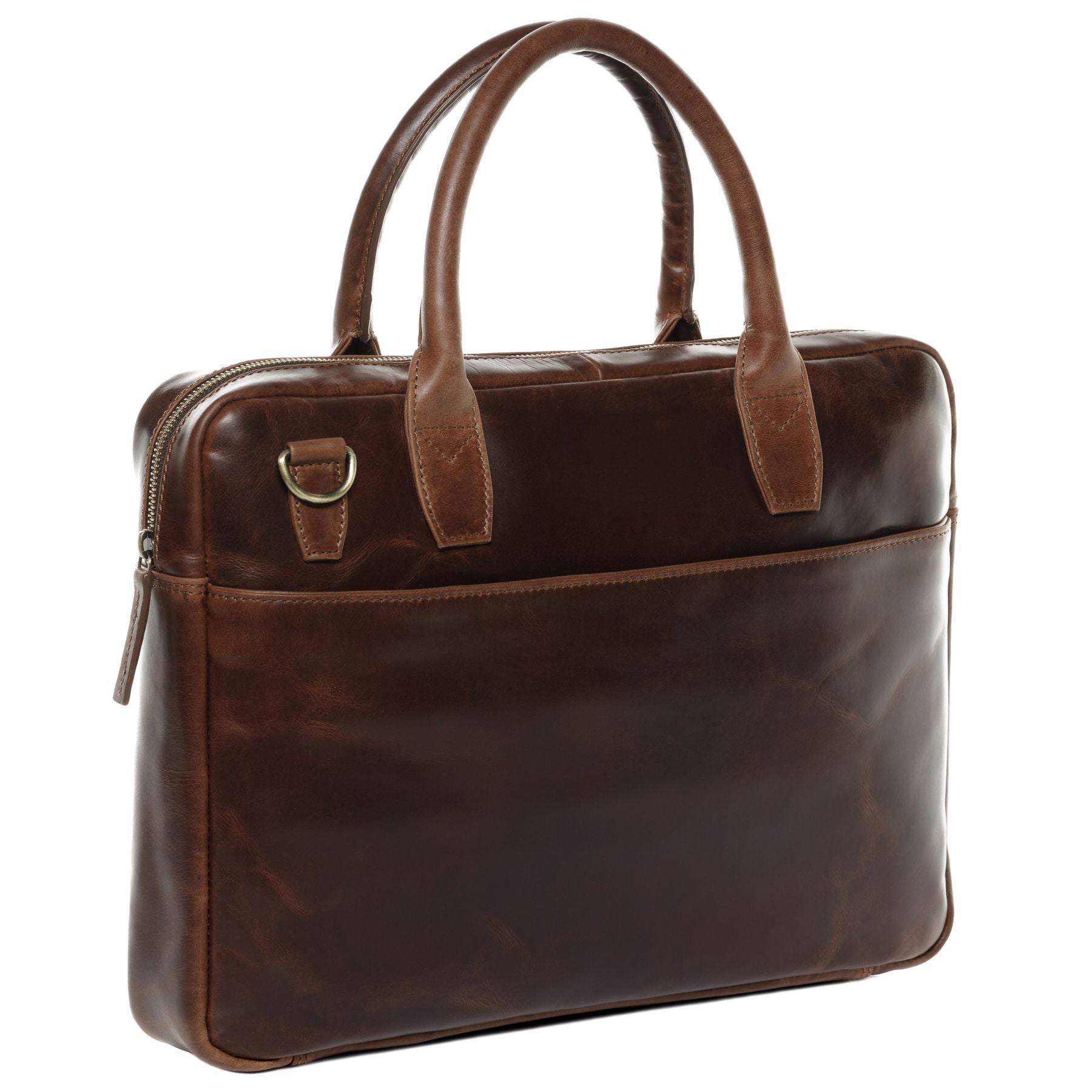 FERGÉ Laptoptasche Leder PARIS braun 15" 48580