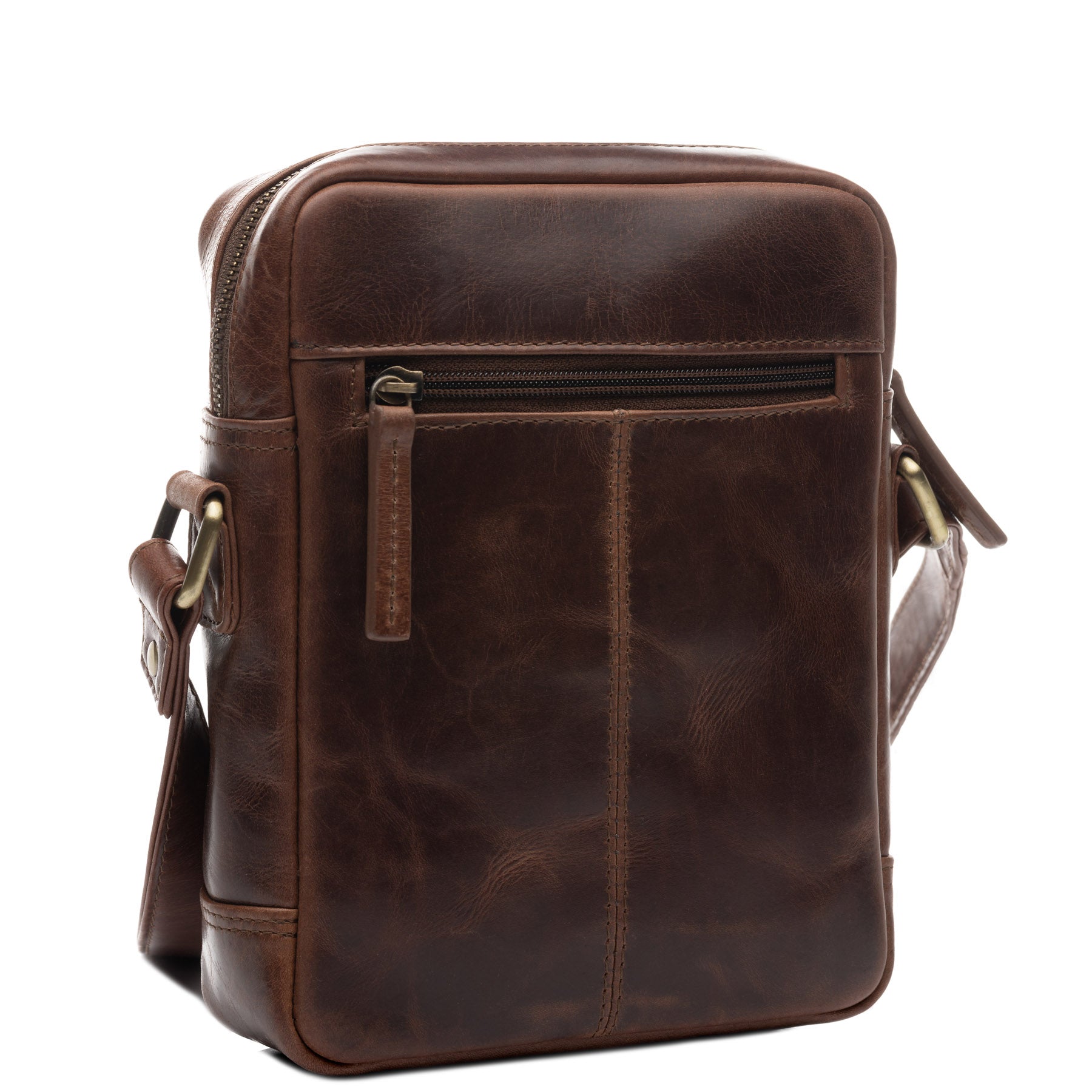 FERGÉ Messenger bag Leder DUBLIN braun Umhängetasche 48510