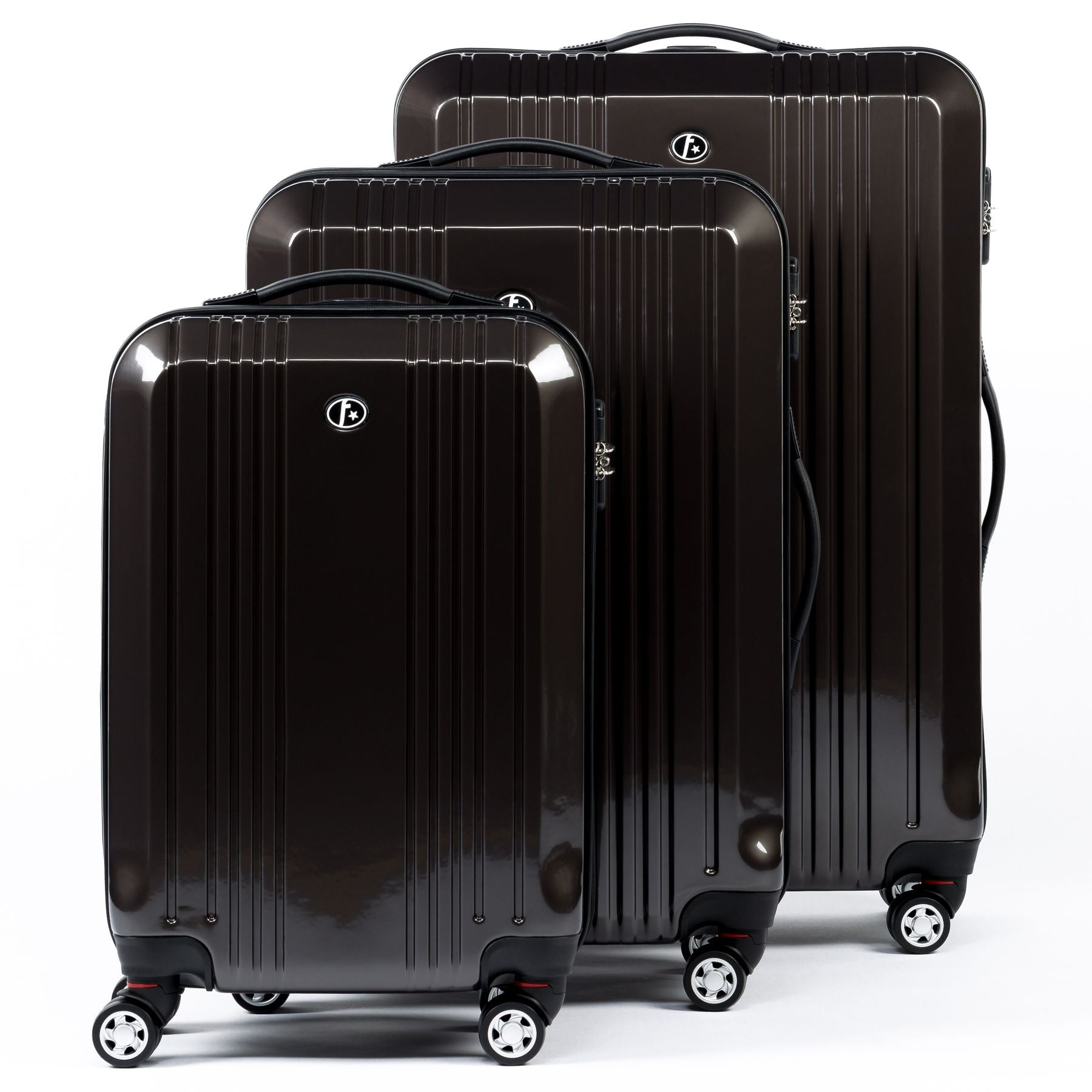 luggage set 3-kofferset-xb03 FERGÉ ABS&PC CANNES black-shiny 21509