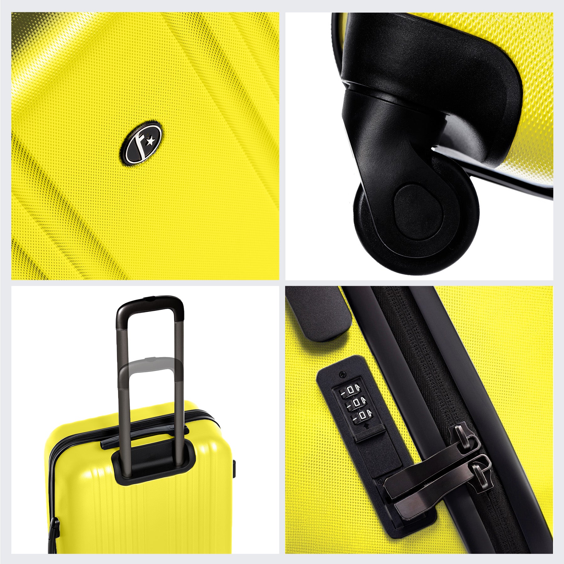 FERGÉ Kofferset 3-teilig Marseille gelb 3er Trolley Set 46950