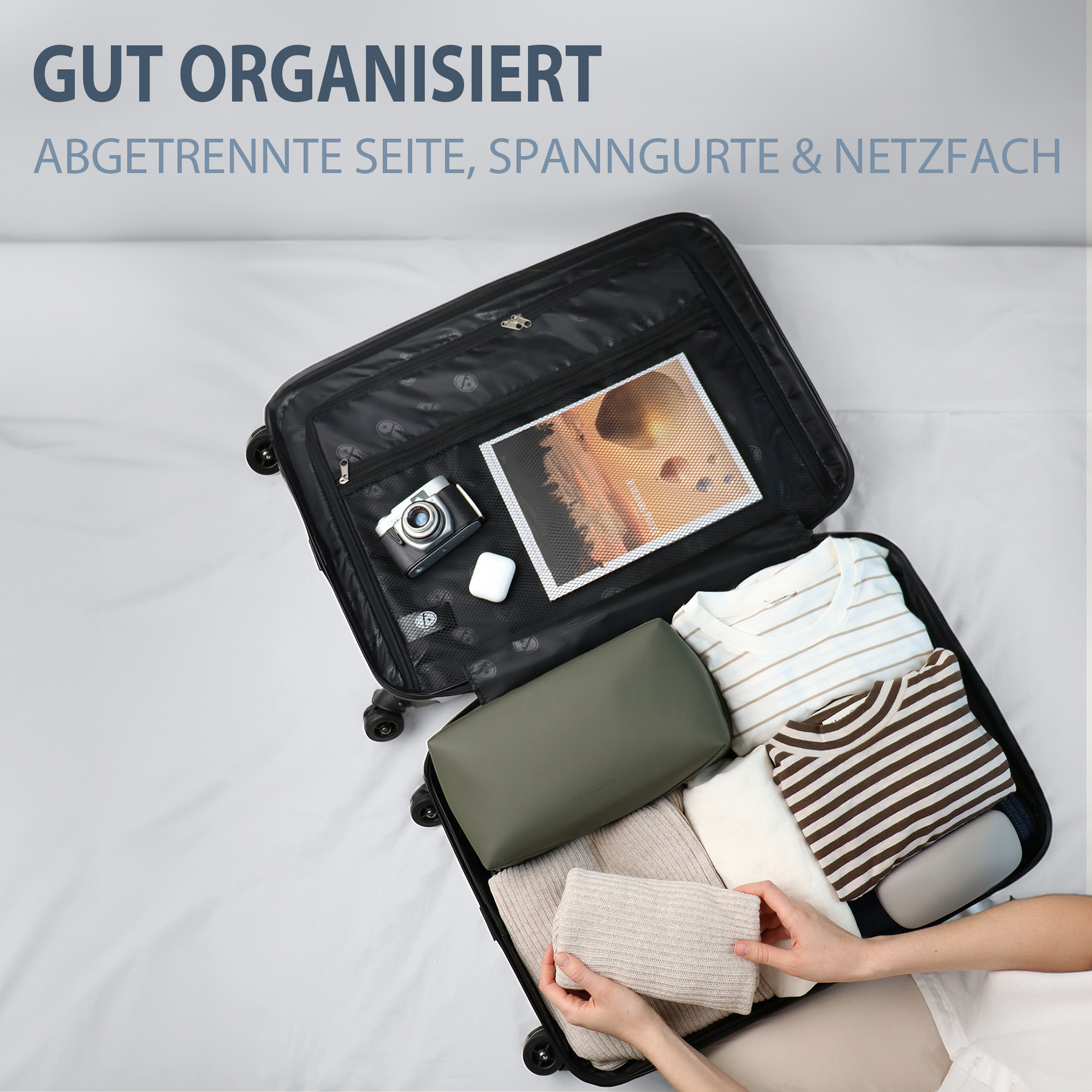 FERGÉ Kofferset 3-teilig Marseille gelb 3er Trolley Set 46934