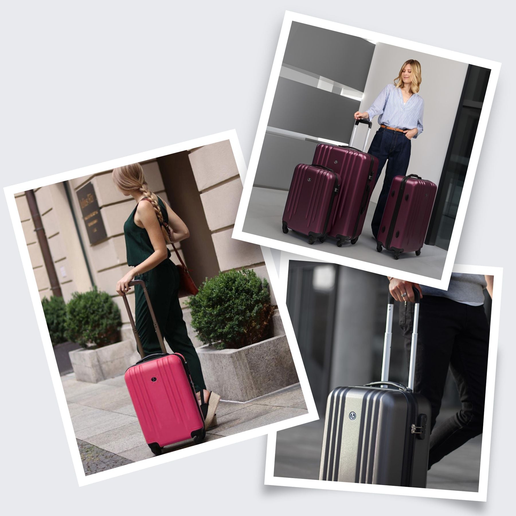 FERGÉ Kofferset 3-teilig Marseille gelb 3er Trolley Set 46847