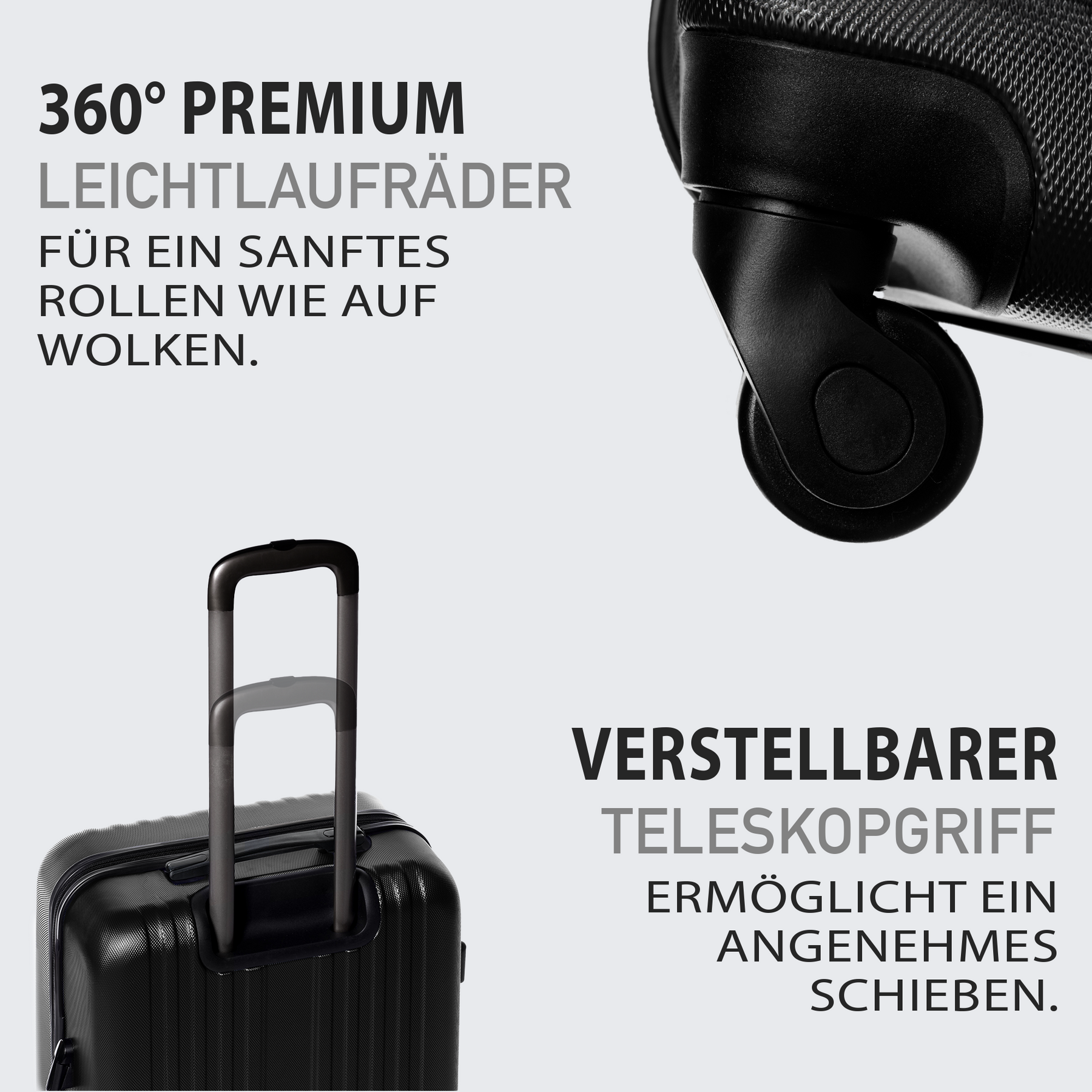 FERGÉ Kofferset 3-teilig Marseille gelb 3er Trolley Set 46893