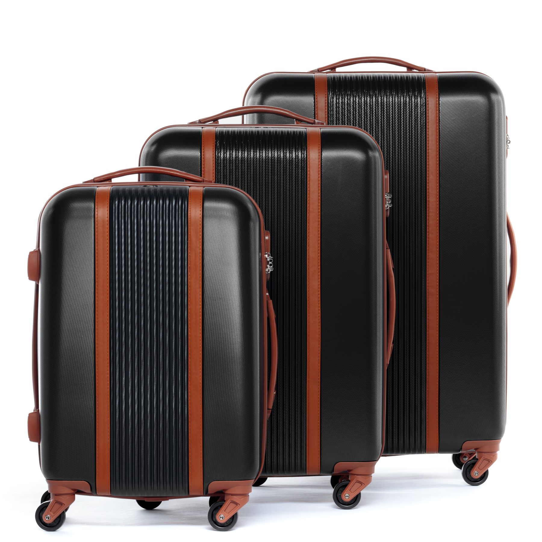 luggage set 3-kofferset-xb05 FERGÉ ABS-Leather MILANO parent 23045