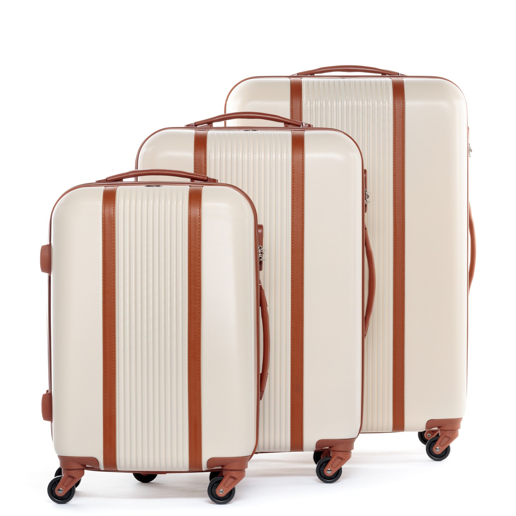 luggage set 3-kofferset-xb05 FERGÉ ABS-Leather MILANO parent 23062