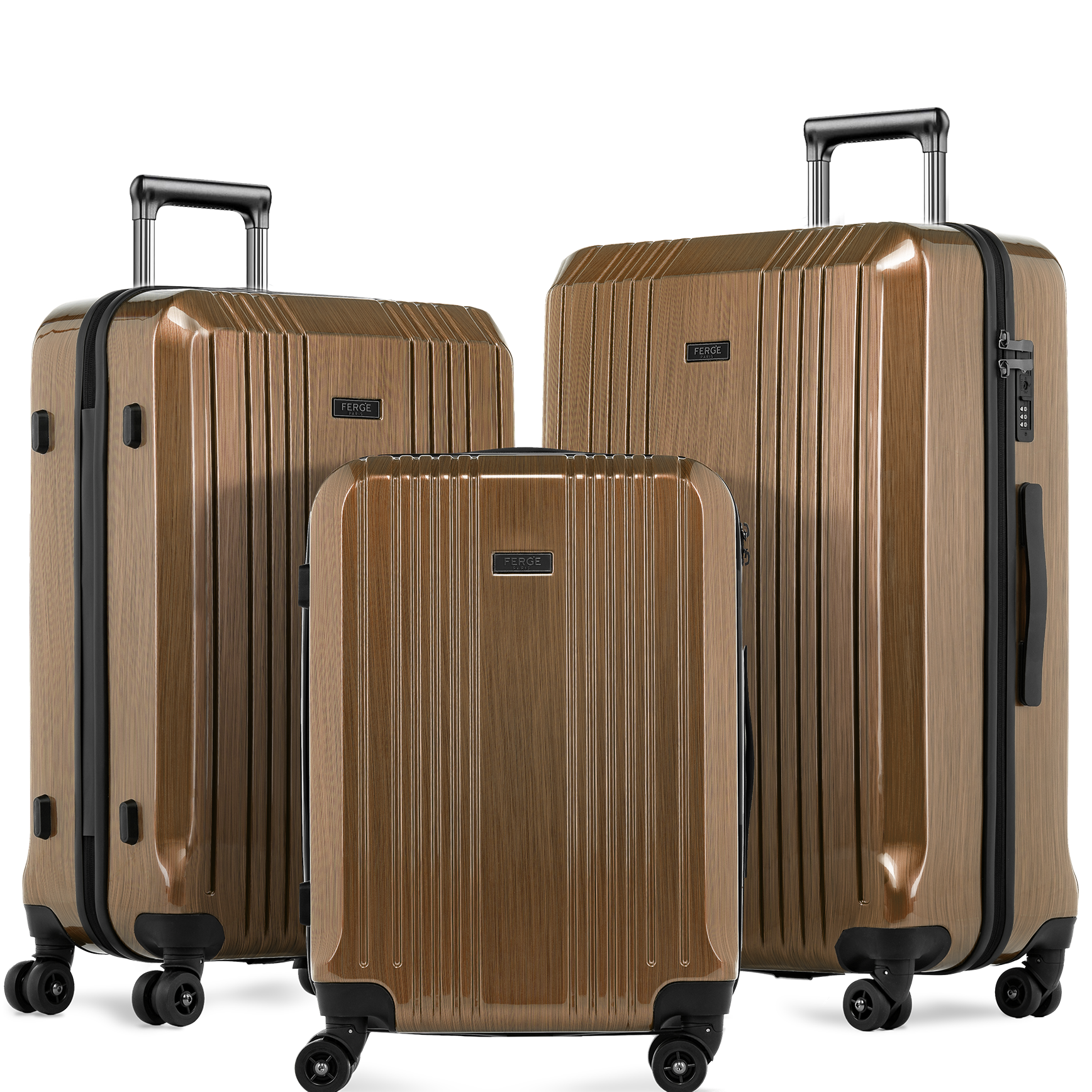 Case set 3-piece CANNES hard shell