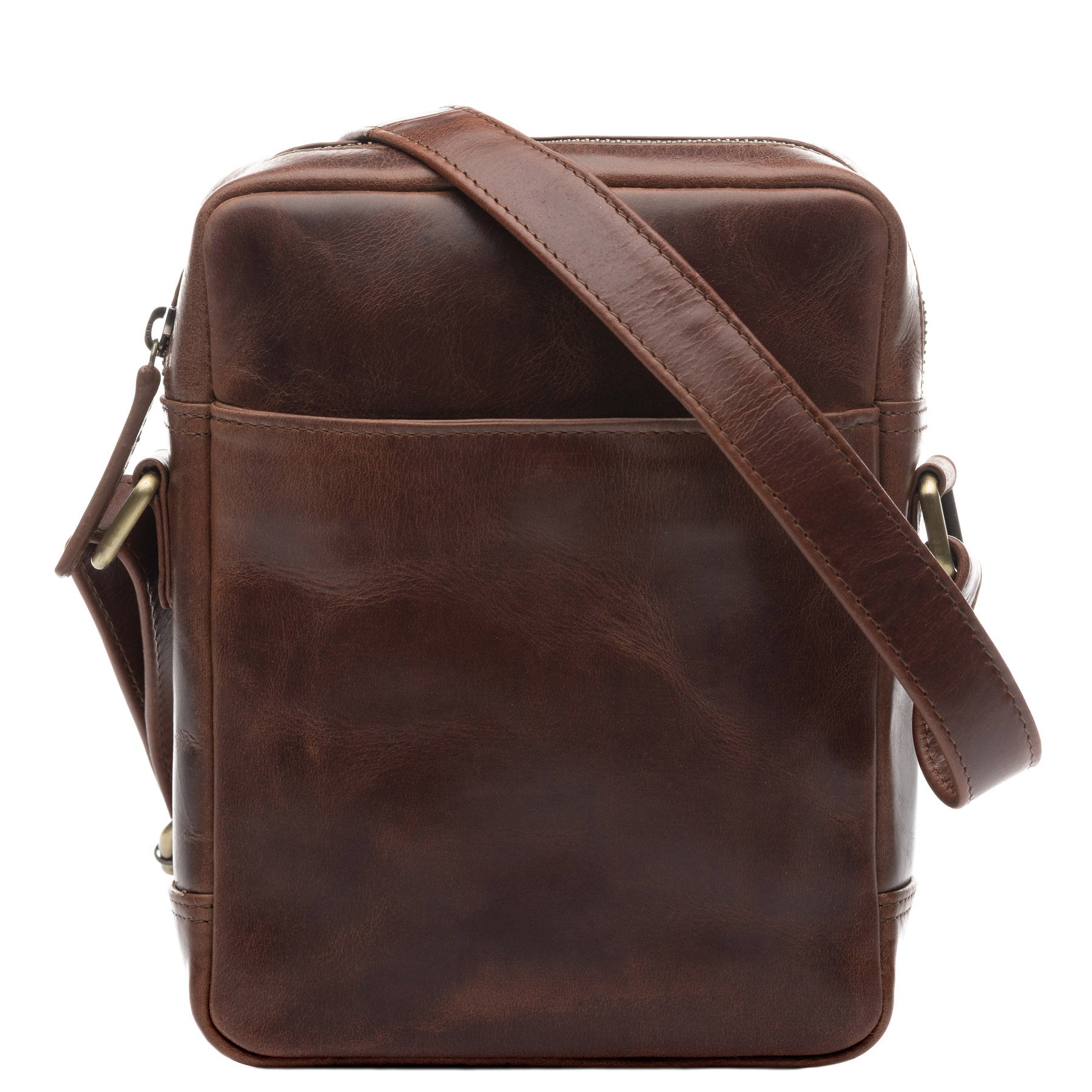 FERGÉ Messenger bag Leder DUBLIN braun Umhängetasche 48508