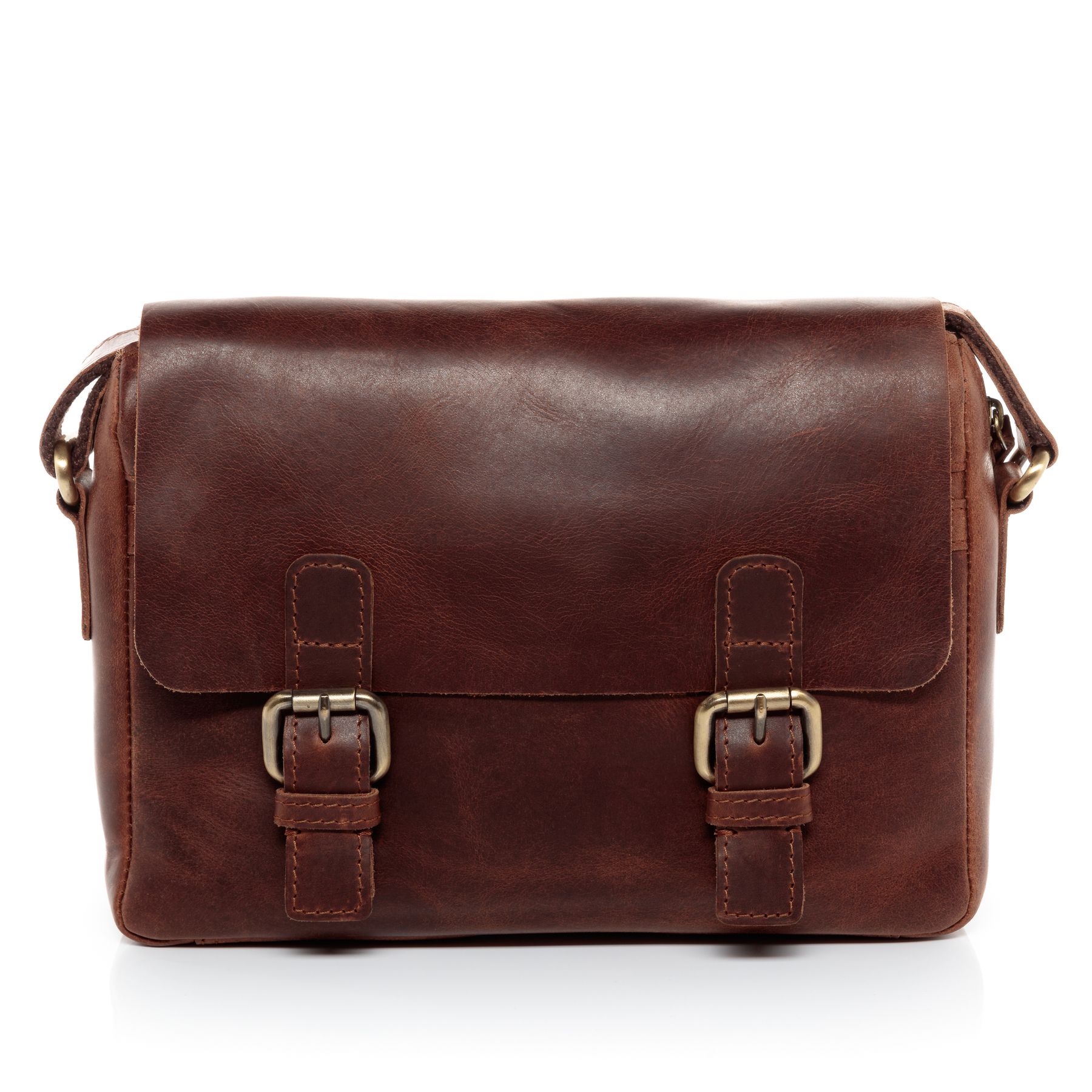 FERGÉ Messenger bag Leder YALE braun Schultertasche  48307