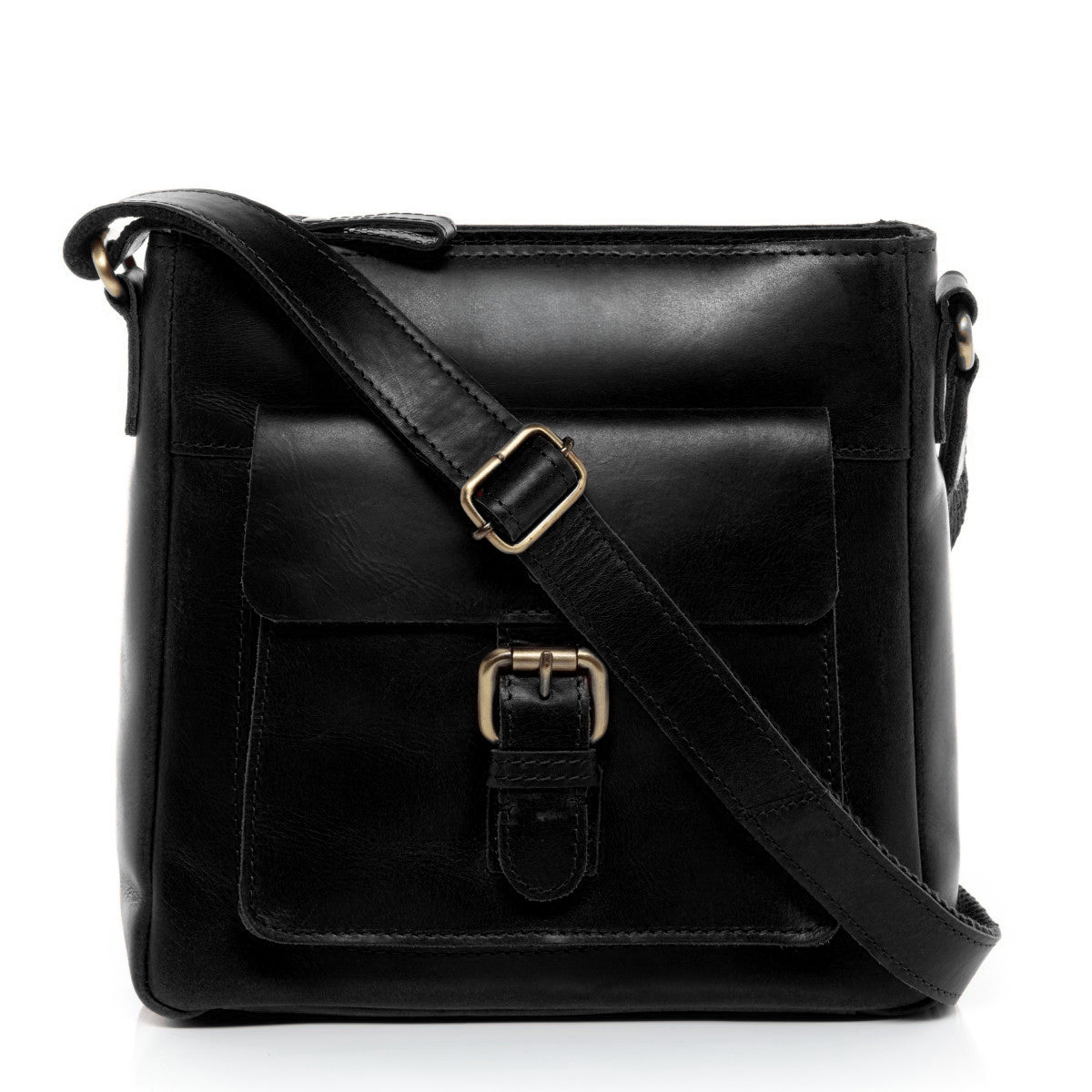 FERGÉ Schultertasche Leder braun PARIS Handtasche Leder 48270